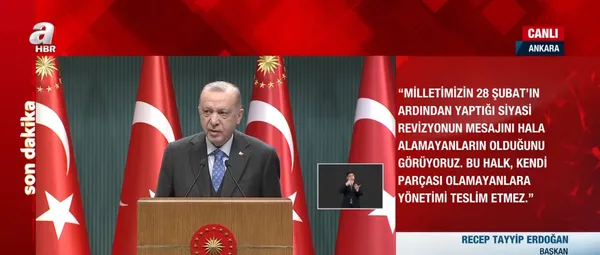 Son dakika: Kabine toplantısı sona erdi! Başkan Erdoğan’dan açıklamalar