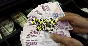 Teklif yapıldı: Emekliye 414 TL ek zam!