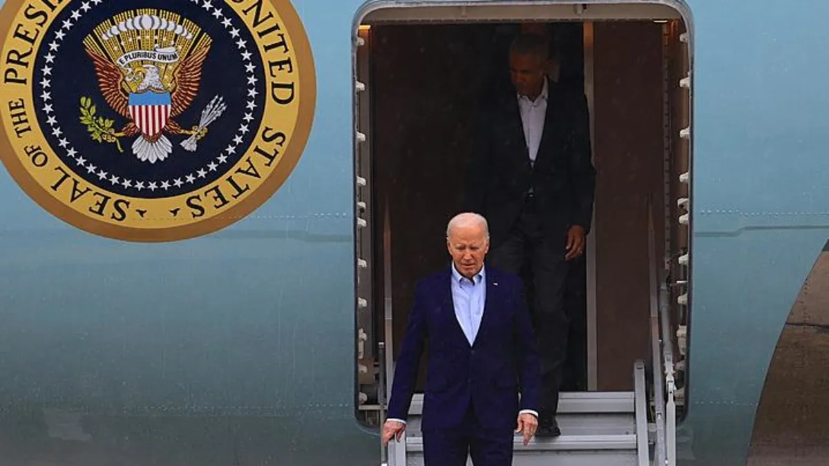 Biden için geniş güvenlik önlemi! 20 kum dolu kamyonla korundu