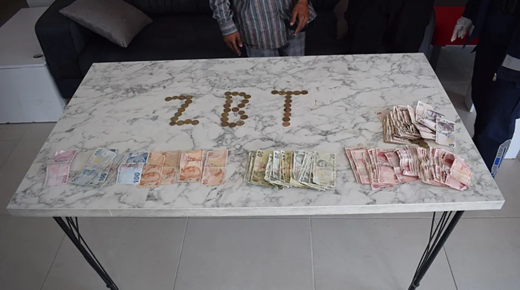 Dilencinin üzerinden 2 bin TL para çıktı