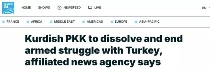 PKK’nın fesih kararı dünya basınında! Son dakika olarak servis edildi! Yunanistan’dan İsrail’e kim ne dedi?