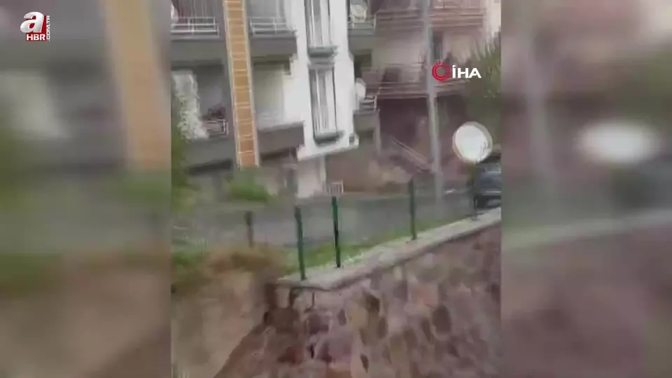 Kızılcahamam’da dolu yağışı