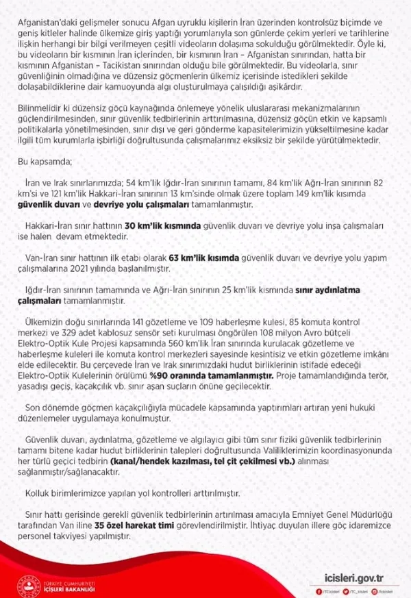 Son dakika: İçişleri Bakanlığından göç dalgası iddiasına yanıt: Algı oluşturulmaya çalışıldığı aşikar - 2