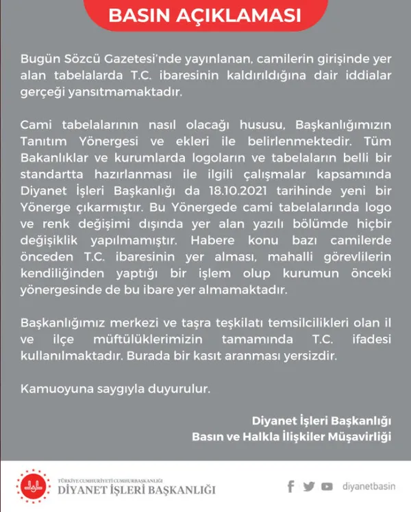 Sözcü gazetesinin yeni hedefi Diyanet! Camiler üzerinden eskiyen oyunlar