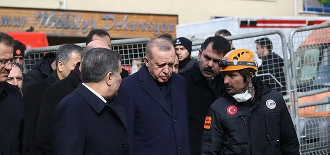 Son dakika: Başkan Erdoğan, Kartal’da enkaz bölgesinde incelemelerde bulundu