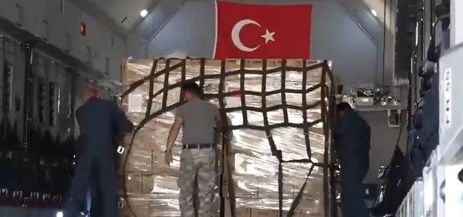 Türkiye’nin gönderdiği insani yardımlar Gazze’ye gönderilmek üzere Mısır’a ulaştı! İşte uçak içinde bulunanlar...