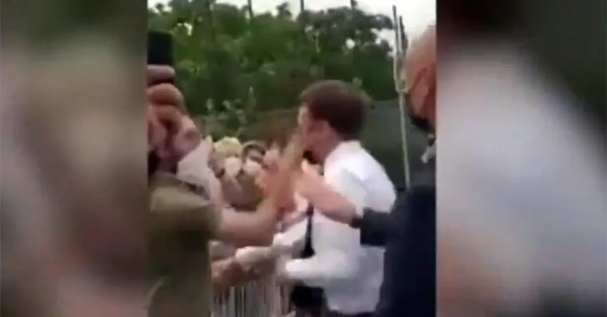 Fransa Cumhurbaşkanı Macron'a tokat