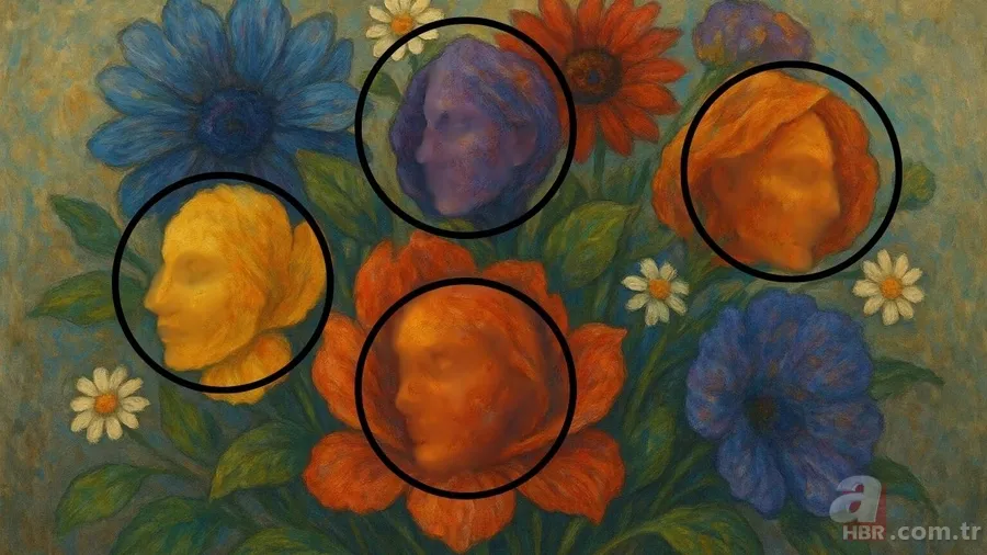 Zeka testi: Çiçeklerin arasına saklanmış yüz nerede? 1489 kişiden sadece 18'i buldu 5