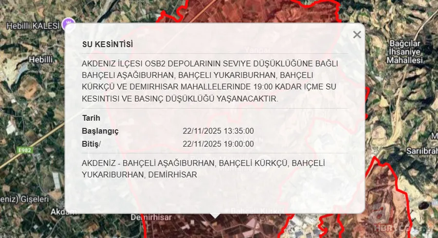 Mersin su kesintisi sorgulama: 22 Kasım Mersin’de su kesintisi ne zaman bitecek? 4