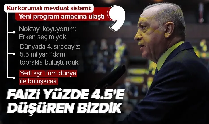 Son dakika: AK Parti Grup Toplantısı | Başkan Erdoğan: Kur korumalı mevduat sistemi amacına ulaştı