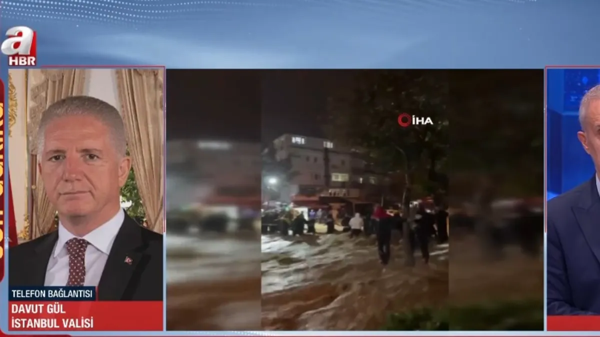 İstanbul'da sağanak yağışta son durum ne? Vali Davut Gül A Haber'de açıkladı: Zorunlu olmadıkça trafiğe çıkmayın