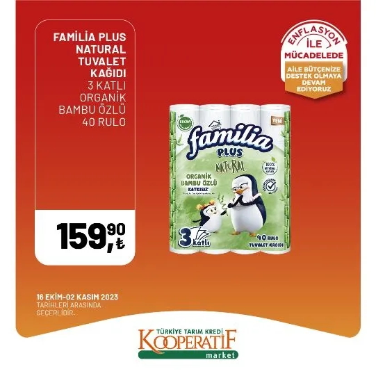 Tarım Kredi Market 30 Ekim indirim kataloğu! Kuru Soğan 5,90 TL, Salatalık 9,75 TL, Limon 10,90 TL, Yerli muz 28,90 TL, Mandalina 12,50 TL satışta…