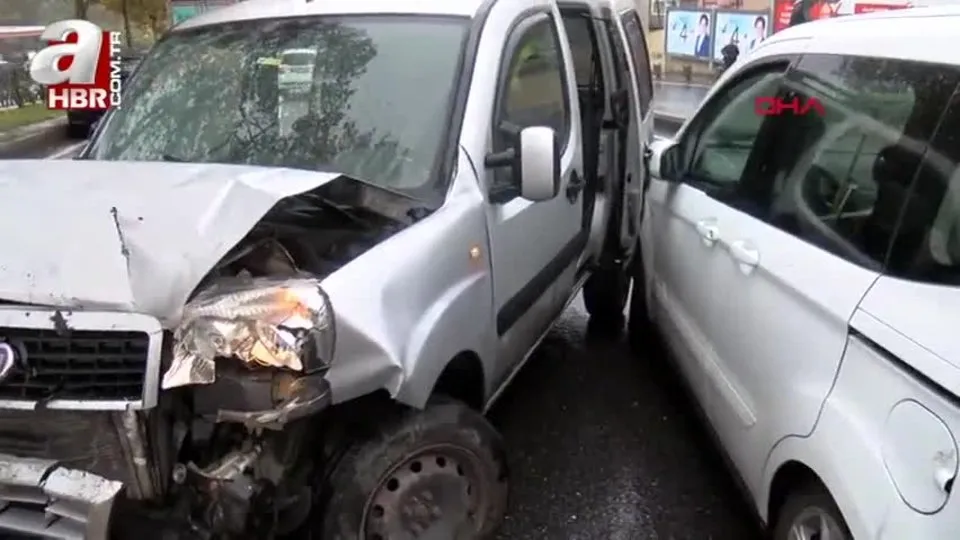 Şişli’de zincirleme trafik kazası! 7 araç birbirine girdi! Uzun araç kuyrukları oluştu
