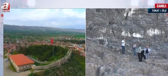 Sezar’ın ‘Geldim, Gördüm, Yendim’ dediği Zile Kalesi’nde antik tiyatro bulundu