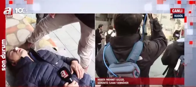 İsrail polisinden Cuma namazına biber gazlı müdahale! A Haber ekibi atılan gazdan etkilendi