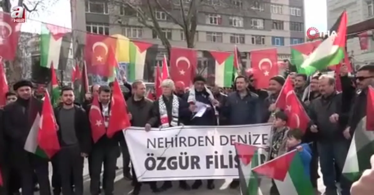 Kütahya'da Gazze için protesto