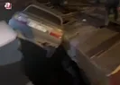 Aynı çukura iki otomobil düştü