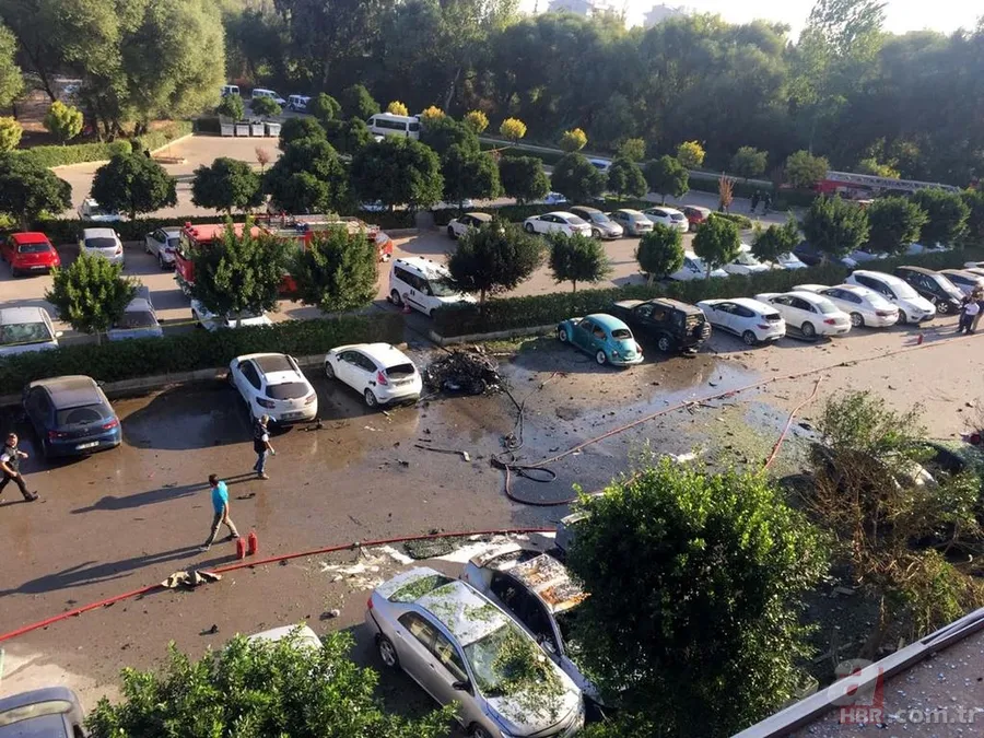 ATSO binası otoparkındaki patlamadan fotoğraflar 20