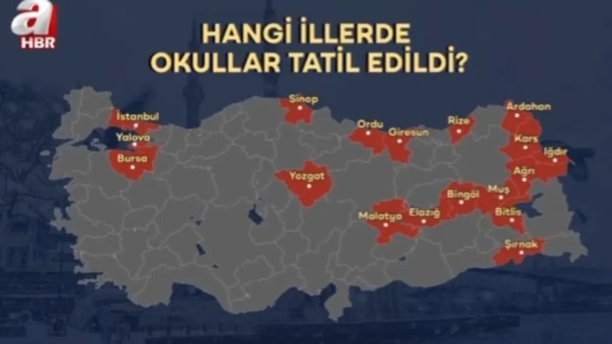 İşte yurtta okulların tatil edildiği iller!