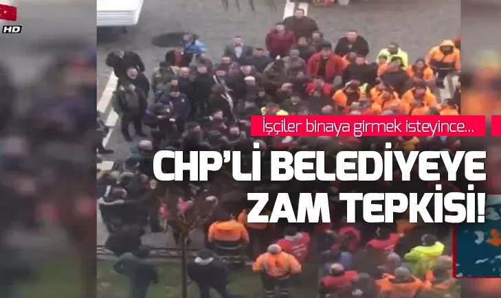 İşçiler belediye binasını bastı