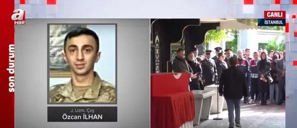 Şehit Jandarma Uzman Çavuş Özcan İlhan İstanbul’da toprağa verildi