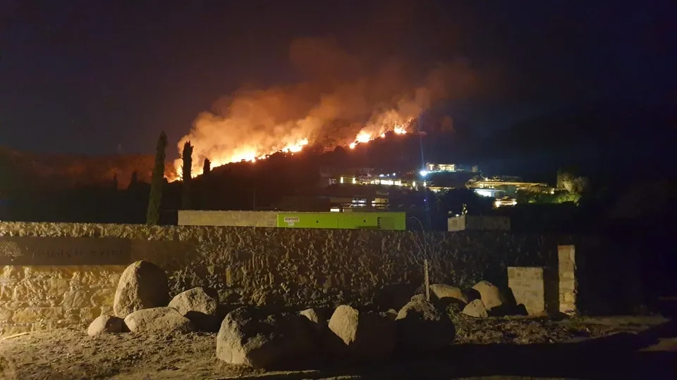 Bodrum’da korkutan yangın!