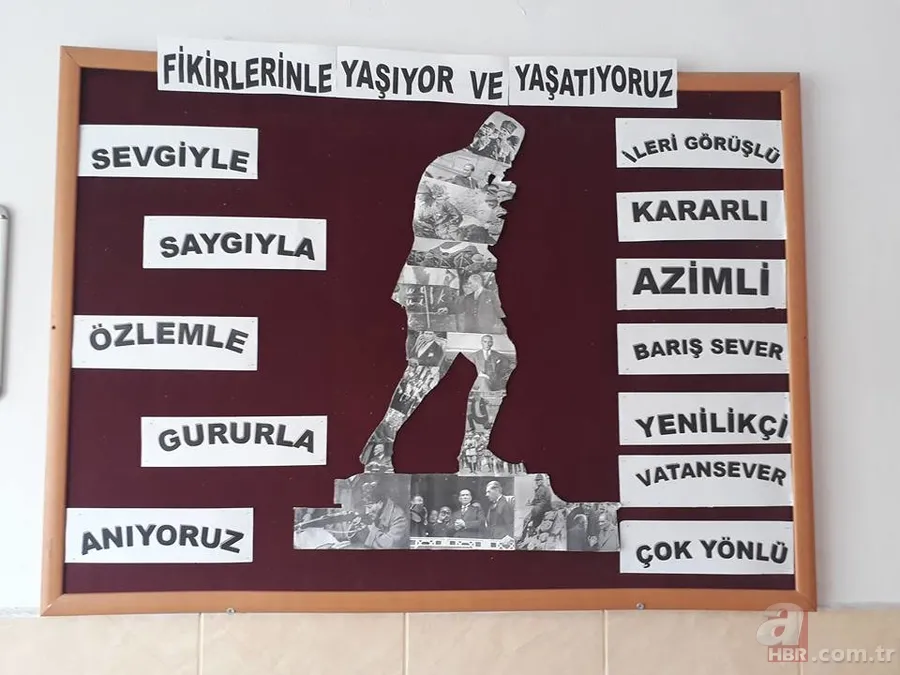 10 Kasım panosu nasıl yapılır? 10 Kasım Atatürk'ü Anma Günü pano çalışmaları! İşte örnek panolar ve yazıları... 23