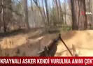 Kendi vurulma anını çekti