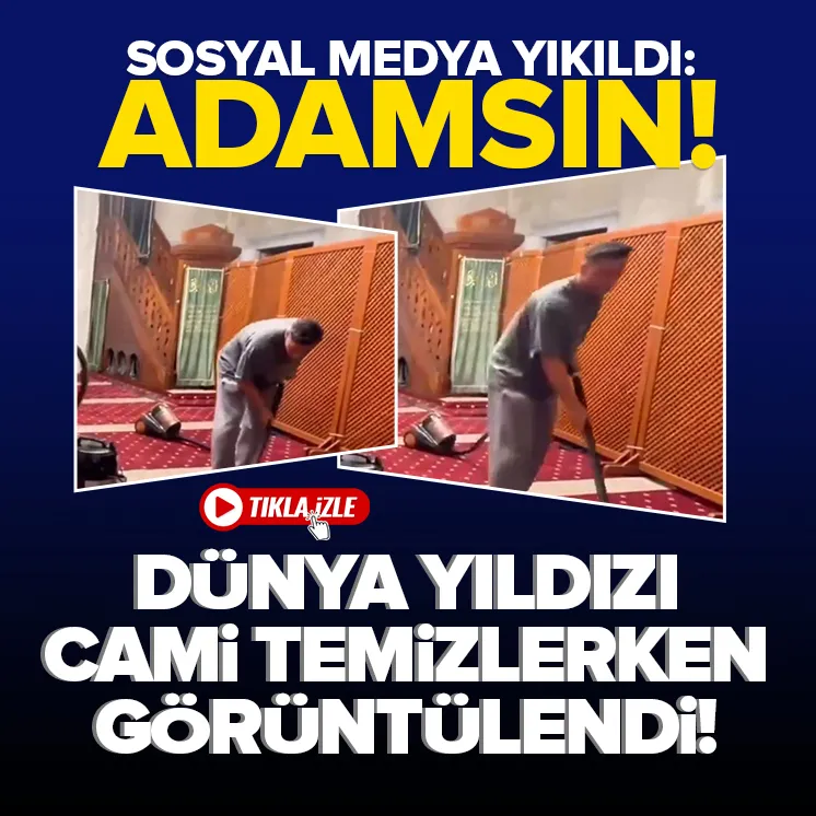 Mesut Özil cami temizlerken görüntülendi!