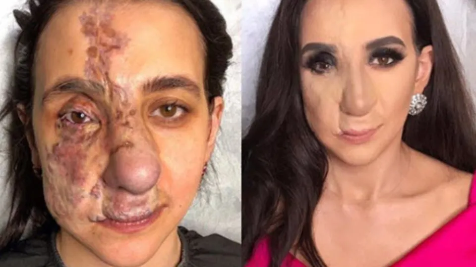 Makyajla öyle bir değişti ki son haline kendisi bile inanamadı!