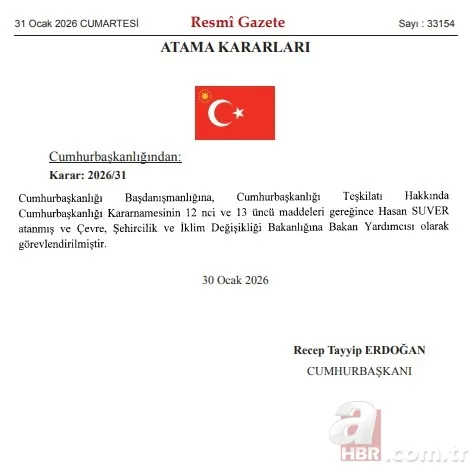 Cumhurbaşkanlığı kararları Resmi Gazete'de! Çevre Şehircilik Bakanlığı'na üst düzey atama! 13 ilin müftüsü değişti 1