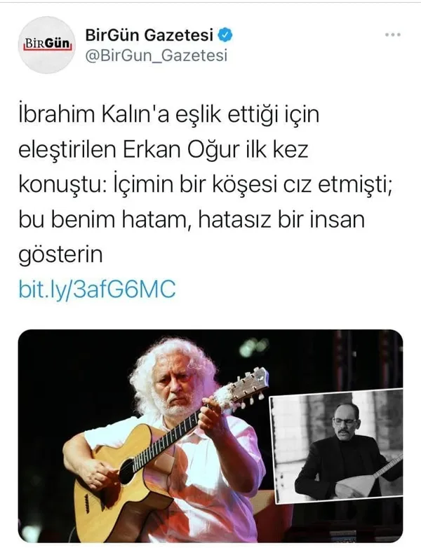 Sol yobazlık yine hortladı! İbrahim Kalın’ın Hiç oldum eserini düzenleyen ünlü sanatçı Erkan Oğur linç edildi ve hata yaptığını söyledi