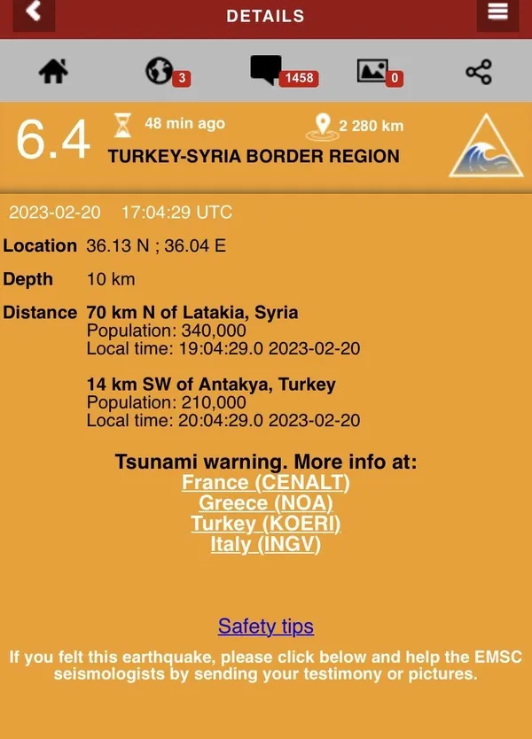 Hatay’da 6,4 büyüklüğünde deprem! Kahramanmaraş ve çevre illerde de hissedildi! Felaket sonrası artçılar sürüyor