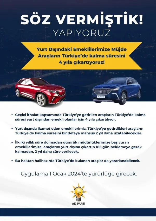 AK Parti’den müjde! Yurt dışından getirilen telefon ve o araçların kullanım süresi uzuyor