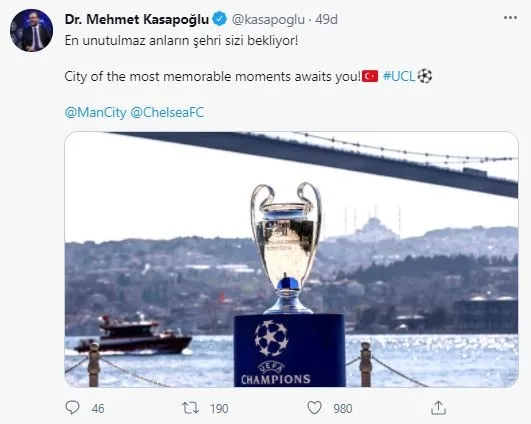 En unutulmaz anların şehri sizi bekliyor! Türkiye’den Chelsea ve Manchester City’ye mesaj!