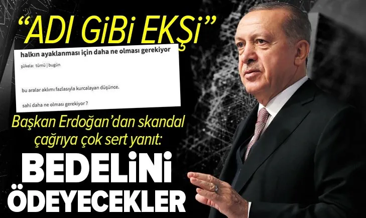 Başkan Erdoğan’dan flaş Ekşi Sözlük açıklaması