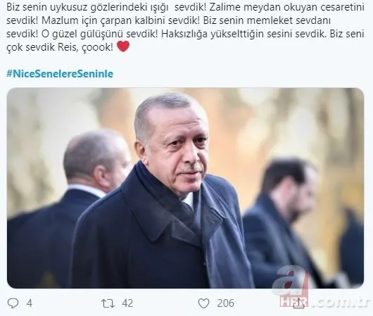 Başkan Erdoğan 66 yaşında! İlk kutlama AK Parti’den #NiceSenelereSeninle