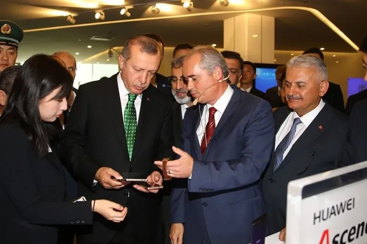 Erdoğan Huawei firmasını ziyaret etti