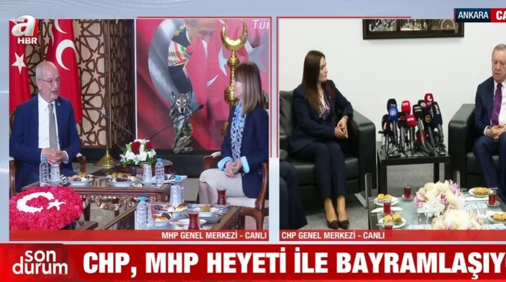 CHP ve MHP heyetleri bayramlaştı