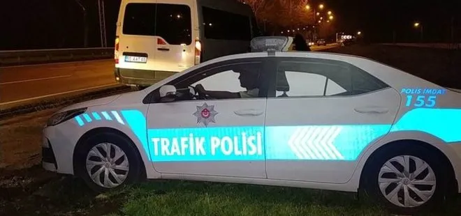 Maket trafik polis araçlarının tepe lambaları çalındı