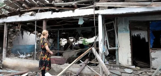 Ermenistan’ın saldırdığı Azerbaycan’ın Tovuz kentinde yıkım görüntülendi