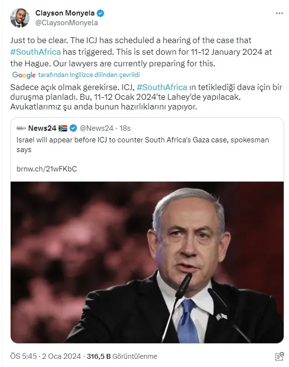 Siyonist İsrail için hesap vakti! Güney Afrika’ın açtığı soykırım davasında tarih belli oldu