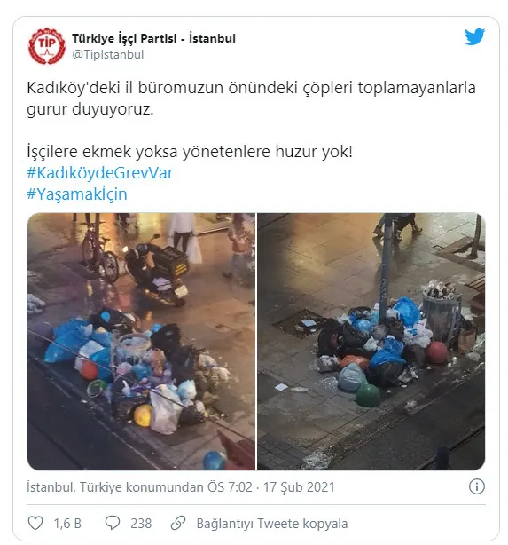 CHP’li Kadıköy Belediyesi işçileri grevde: Çöp dağları yükseliyor! Halkın kabusu oldu