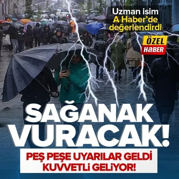 Meteoroloji ve AKOM’dan peş peşe uyarı! 13 ile sarı kodlu alarm | İstanbullular dikkat!  Kuvvetli sağanak yağış geliyor
