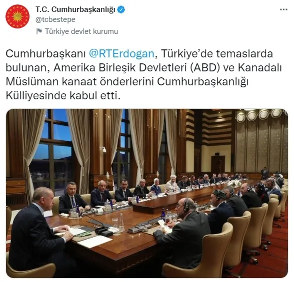 1653510941113.jpg Başkan Erdoğan, ABD ve Kanadalı Müslüman kanaat önderlerini ağırladı - 4