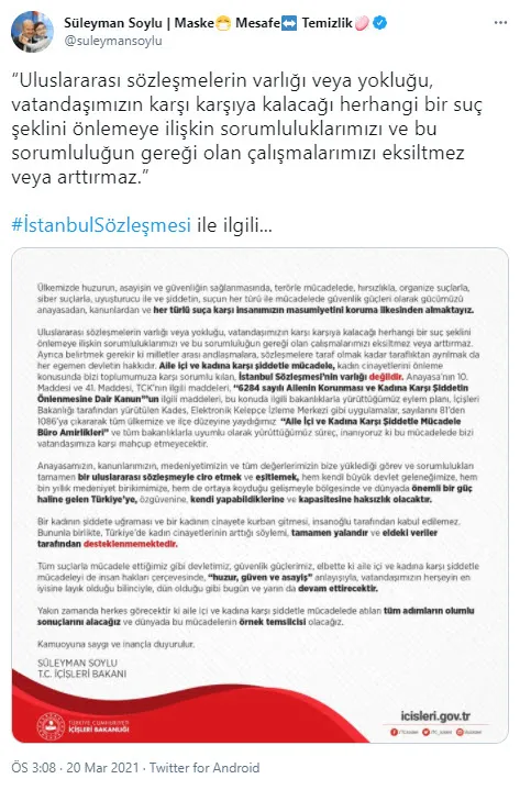 Son dakika: İçişleri Bakanı Süleyman Soylu'dan İstanbul Sözleşmesi açıklaması - 2