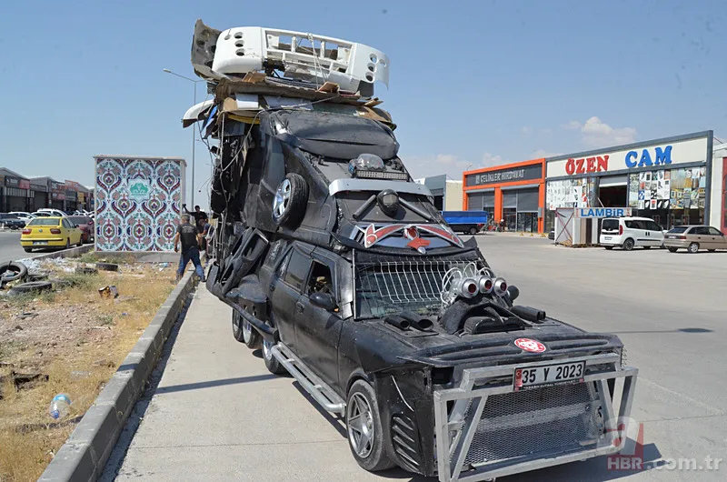 Bilim kurgu filmlerini andıran araba! Aksaraylı vatandaşın yaptığı modifiye şaşkına çevirdi 3