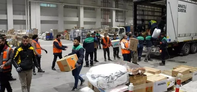 Kayseri’de depremzedelere yardımların hızlı ulaştırılması için lojistik aktarma merkezi kuruldu