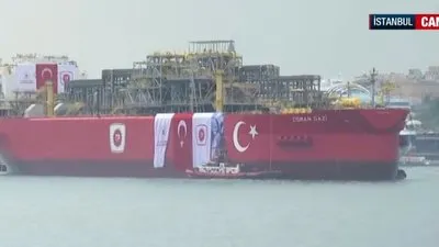 Osman Gazi 11 saatlik boğaz geçişinde