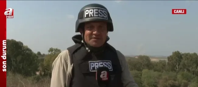 Katil İsrail’in çocuk katliamı | A Haber çatışma bölgesinde! Canlı yayında bombardıman